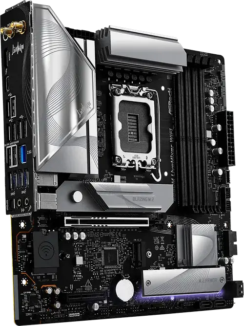 Материнская плата ASRock B860M LiveMixer WiFi Micro-ATX LGA1851 Intel B860, DDR5 8666+ МГц, PCIe 5.0, Blazing M.2 Gen5, Thunderbolt 4, Wi-Fi 6E, BT 5.3