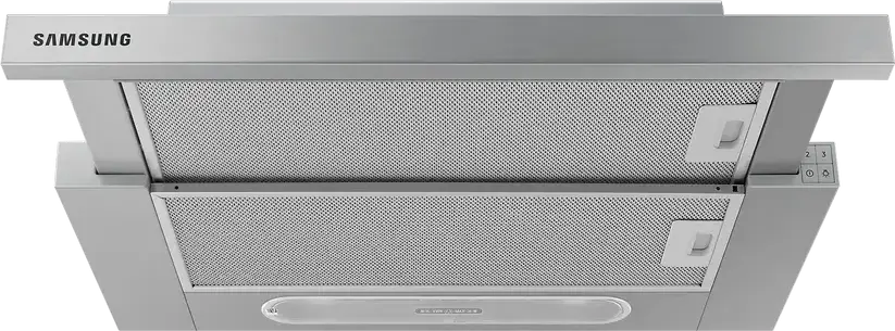 Samsung NK24M1030IS Telescopic Semi-Built-in Hood, 392 m3/h Extraction Power, 60 cm Stainless Steel Silver, LED Lighting, Washable Al Filters