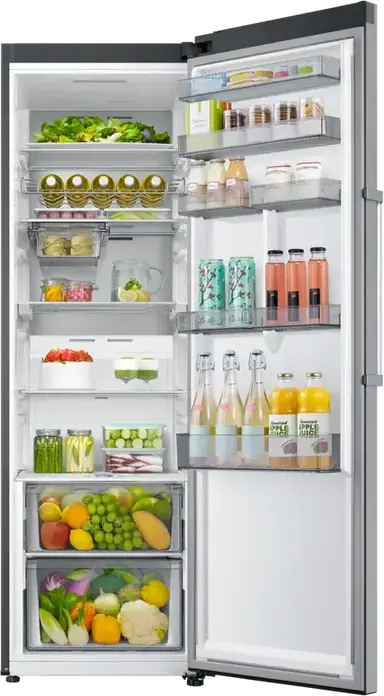 Samsung RR39C7BC5S9 Single Door Freestanding Refrigerator, 387L, No Frost, Digital Inverter Compressor, Metal Cooling, SmartThings, Stainless Steel