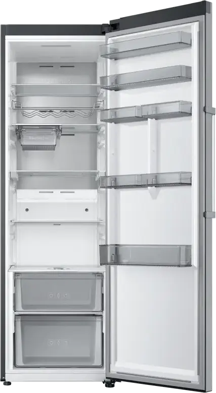 Samsung RR39C7BC5S9 Single Door Freestanding Refrigerator, 387L, No Frost, Digital Inverter Compressor, Metal Cooling, SmartThings, Stainless Steel