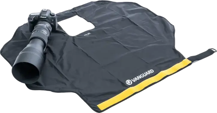 Vanguard ALTA RCL Rain Cover Large, TPU Waterproof Cape for DSLR with 150-600mm/200-500mm Lens, Transparent LCD Window, 860x950mm, Black