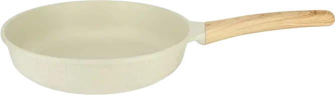 Resto 93810 RAN Aluminum Frypan 26 cm, Pfluon Cookmark Non-Stick Coating, Induction Bottom with Anti-Deformation Disk, Bachelite Wood-Grain Handle