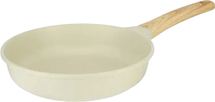 Resto 93810 RAN Aluminum Frypan 26 cm, Pfluon Cookmark Non-Stick Coating, Induction Bottom with Anti-Deformation Disk, Bachelite Wood-Grain Handle
