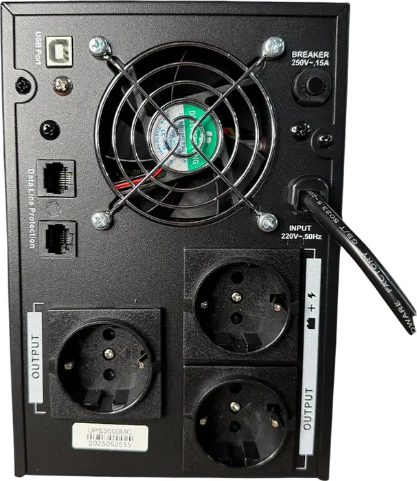 SSBUltra Power Line Interactive UPS 3000 VA, CPU Controlled with 3-Step AVR, Metal Case, LCD Display, USB Connectivity, Uninterruptible Power Supply