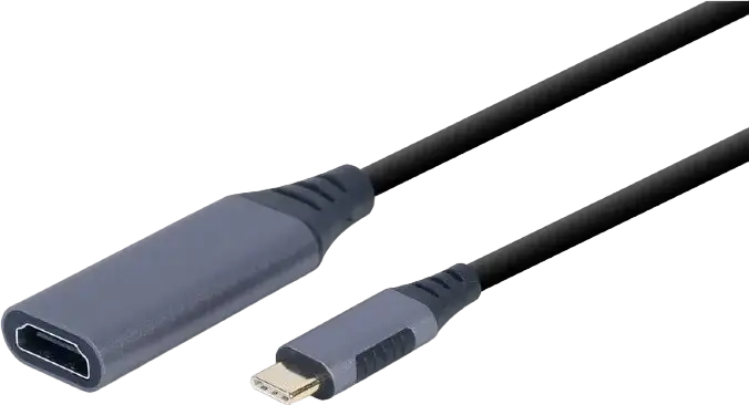 Cablu Video Cablexpert A-USB3C-HDMI-01, USB Type-C (M) - HDMI, 0,15m, Gri