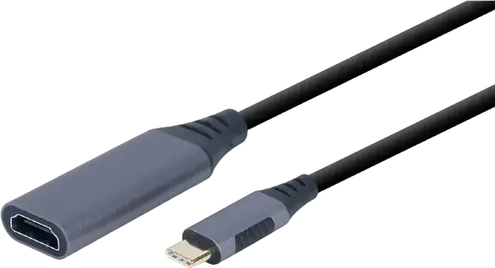 Adaptor Video Cablexpert A-USB3C-HDMI-01 USB Type-C la HDMI, Rezoluție 4K UHD @60Hz, Gri, 0.15m