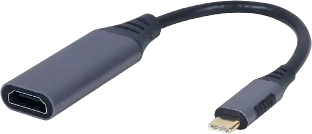 Adaptor Video Cablexpert A-USB3C-HDMI-01 USB Type-C la HDMI, Rezoluție 4K UHD @60Hz, Gri, 0.15m