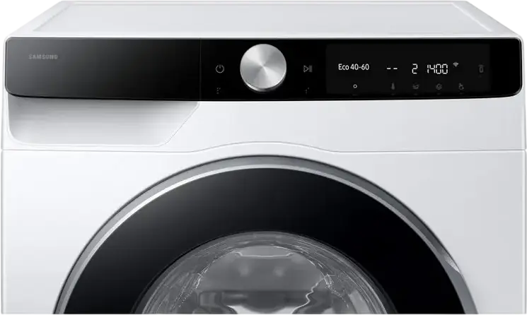 Samsung WW11DG6B25LKUA Front-Loading Washing Machine, 11kg, Energy Class A, 1400 rpm, AI Ecobubble, SpaceMax, Steam Wash, SmartThings Wi-Fi, White/Black
