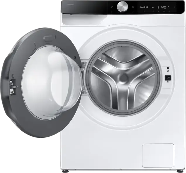 Samsung WW11DG6B25LKUA Front-Loading Washing Machine, 11kg, Energy Class A, 1400 rpm, AI Ecobubble, SpaceMax, Steam Wash, SmartThings Wi-Fi, White/Black
