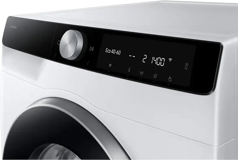 Samsung WW11DG6B25LKUA Front-Loading Washing Machine, 11kg, Energy Class A, 1400 rpm, AI Ecobubble, SpaceMax, Steam Wash, SmartThings Wi-Fi, White/Black