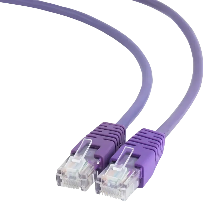 Cablu de retea Patch Cord Cablexpert PP12-2M CAT5e UTP, 2m, Conectori RJ45, 100 MHz, Contacte Platinate cu Aur, Violet