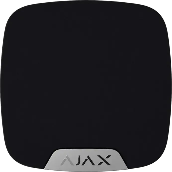 Sirenă Wireless Interioară Ajax HomeSiren, Negru, Alarmă Reglabilă 81-105 dB, Protocol Jeweller, Raza de Acțiune 2000m, Anti-Sabotaj, IP50