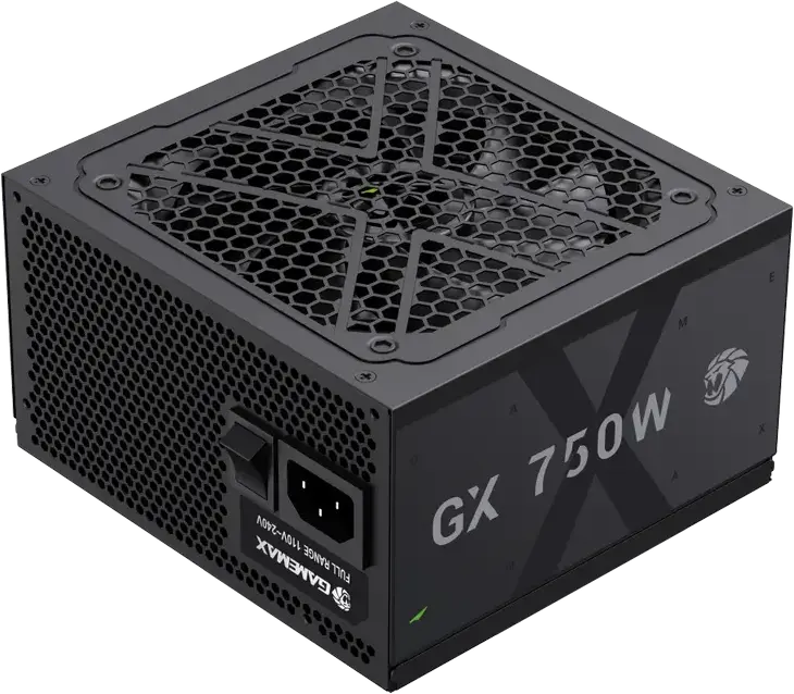 Sursa Gamemax GX-750GF 750W, 80 Plus Gold, Fully Modular, ATX 3.1, PCIe 5.1, LLC DC-DC, Ventilator HDB 120mm, Negru