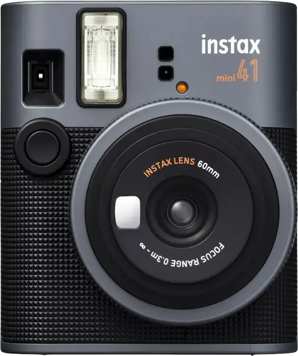 Fujifilm Instax Mini 41 Instant Camera - Black, Built-in Selfie Mirror, Automatic Exposure, for instax mini Instant Film, 62mm x 46mm Photos