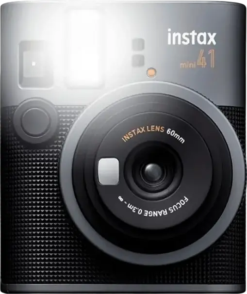 Fujifilm Instax Mini 41 Instant Camera - Black, Built-in Selfie Mirror, Automatic Exposure, for instax mini Instant Film, 62mm x 46mm Photos