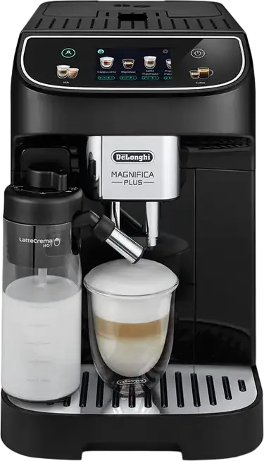 espressor DeLonghi Magnifica Plus ECAM 320.60 B Automat Bean-to-Cup, 15 bar, 1450W, Sistem LatteCrema, Rezervor 1.9L, Ecran Touch, Negru