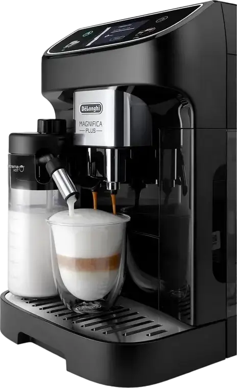 espressor DeLonghi Magnifica Plus ECAM 320.60 B Automat Bean-to-Cup, 15 bar, 1450W, Sistem LatteCrema, Rezervor 1.9L, Ecran Touch, Negru