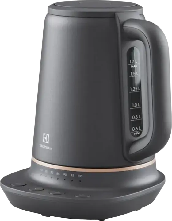 Electrolux Explore 7 E7K1-6BP Electric Kettle, 1.71L, 2400W, Metal Housing, Black, 7 Temperature Settings (40-100°C), Keep Warm Function & Anti-scale Filter