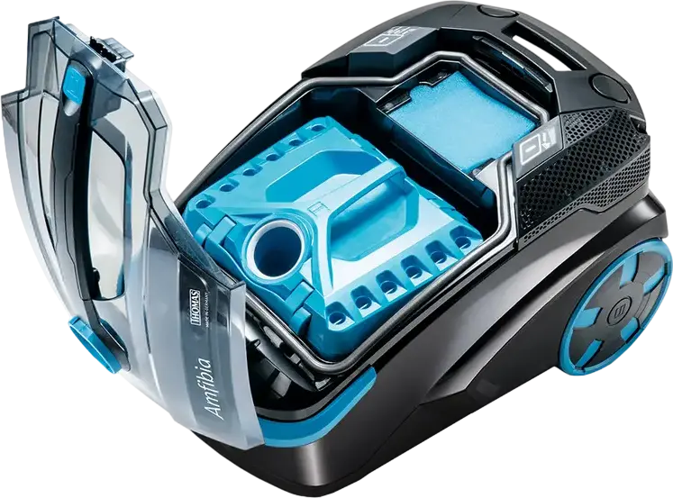 Моющий пылесос Thomas DryBox Amfibia, 1700 Вт, фильтрация AQUA-BOX и циклонный фильтр, фильтр HEPA 13, система распыления, черный/синий
