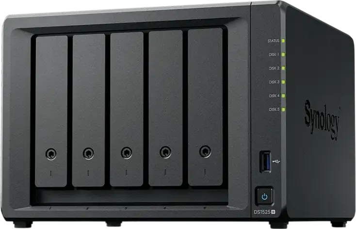 Stocare atașată la rețea SYNOLOGY DS1525+, Negru