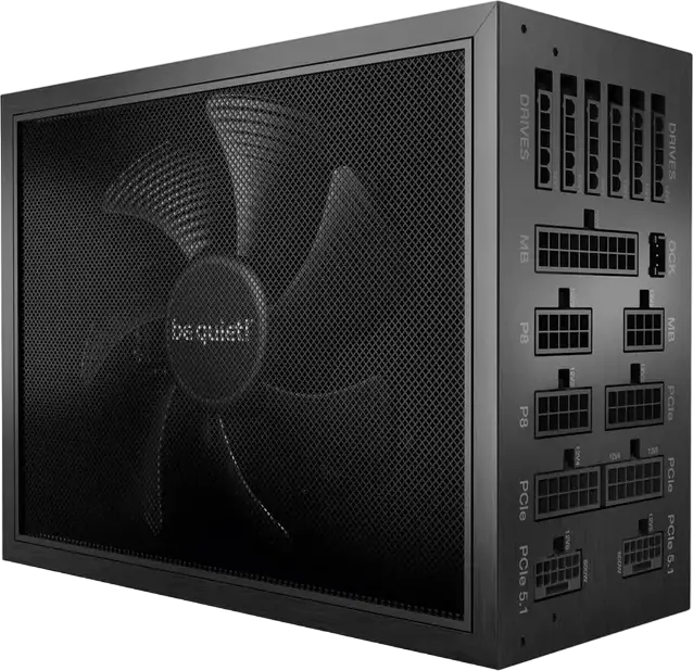 be quiet! Dark Power Pro 13 1600W PSU, 80 PLUS Titanium, ATX 3.1, Fully Modular, PCIe 5.1 12V-2x6, Silent Wings Fan, BN332