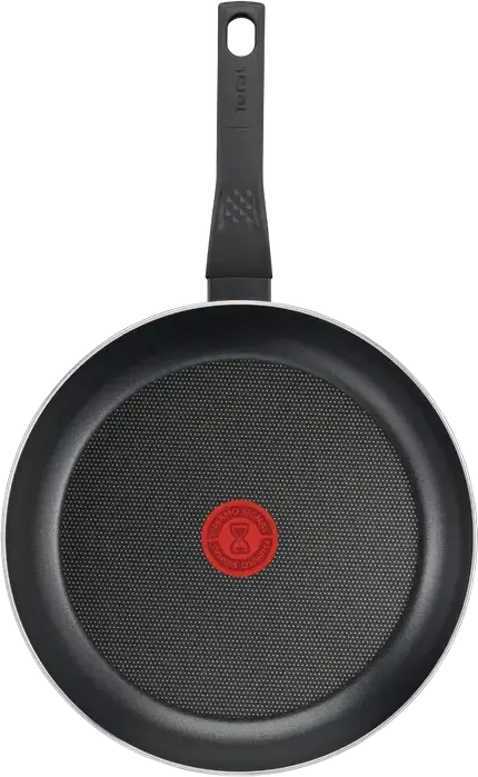 Tefal Simply Clean Aluminum Frying Pan 26 cm with Titanium Non-Stick Coating and Thermo-Signal, Made in France, Gas and Ceramic Hob Compatible, Black