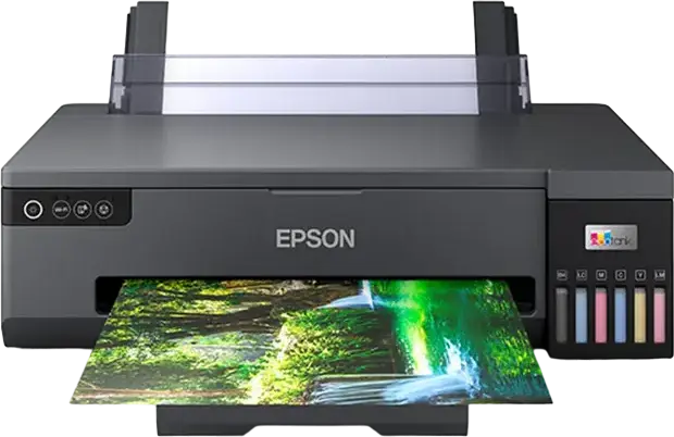 Epson EcoTank L18050 A3+ Ink Tank Photo Printer, 6-Color Dye Ink, 5760 x 1440 DPI, Wireless Wi-Fi Direct, CD/DVD & PVC ID Card Printing
