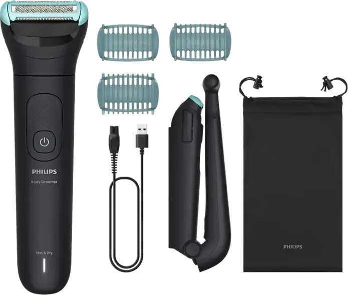 Триммер и грумер для тела Philips BG5480/15 серии 5000, система бритья Triple Protect, водонепроницаемый, аккумулятор Li-ion на 100 мин, черный
