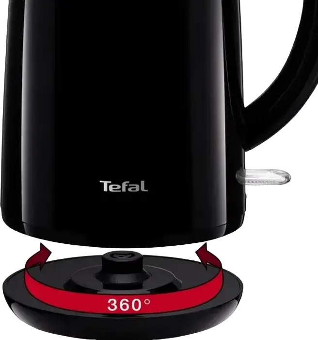 Fierbător electric Tefal KO260830 Safe'Tea, 1.7L, 2150W, Corp din oțel inoxidabil cu perete dublu Safe to touch, Controler STRIX, Filtru anticalcar, Negru