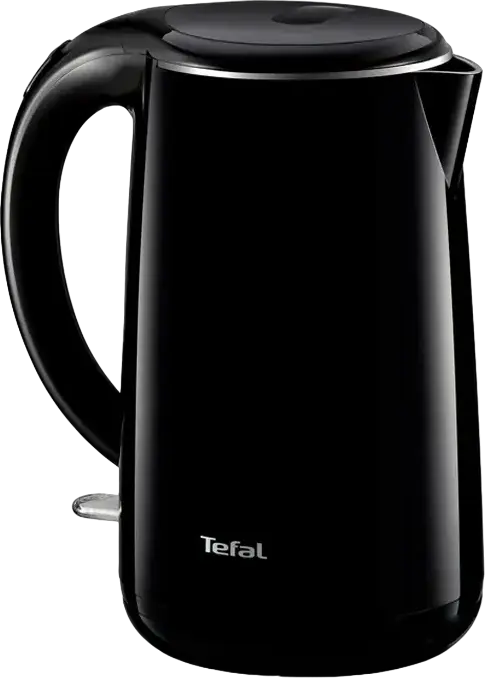 Fierbător electric Tefal KO260830 Safe'Tea, 1.7L, 2150W, Corp din oțel inoxidabil cu perete dublu Safe to touch, Controler STRIX, Filtru anticalcar, Negru