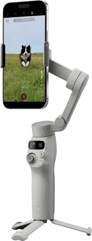 DJI Osmo Mobile 7 Smartphone Gimbal Stabilizer with Bluetooth 5.3, Magnetic Phone Clamp for Phones up to 84mm, Sunset White