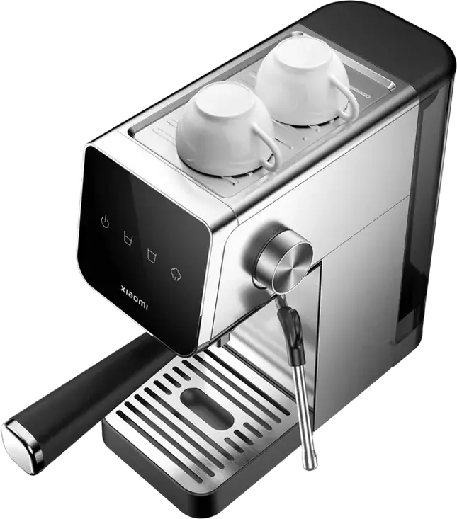 Xiaomi BHR9798EU Semi-automatic Espresso Machine, 20 Bar Pump Pressure, 1350W, Stainless Steel Housing, Manual Milk Frother, 0.9L Tank, Grey
