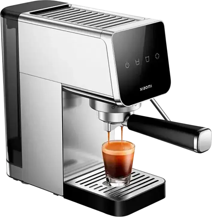 Xiaomi BHR9798EU Semi-automatic Espresso Machine, 20 Bar Pump Pressure, 1350W, Stainless Steel Housing, Manual Milk Frother, 0.9L Tank, Grey