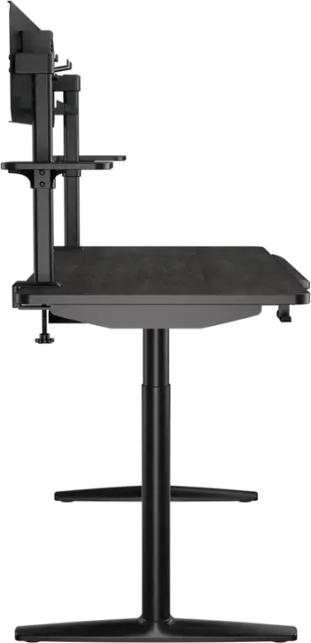 Birou Gaming Electric Cougar E-Odyssey CGR-E-ODYSSEY150, Reglaj Înălțime Dual Motor 730-1180mm, Blat Lemn 150cm, Pegboard și Compartimente, Negru