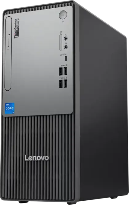Lenovo ThinkCentre Neo 50t Tower PC, Intel Core i3-14100 4.7GHz, 8GB DDR5 RAM, 256GB PCIe Gen4 SSD, Intel UHD 730, No OS, Black, Keyboard & Mouse Included