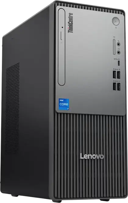 Lenovo ThinkCentre Neo 50t Tower PC, Intel Core i3-14100 4.7GHz, 8GB DDR5 RAM, 256GB PCIe Gen4 SSD, Intel UHD 730, No OS, Black, Keyboard & Mouse Included