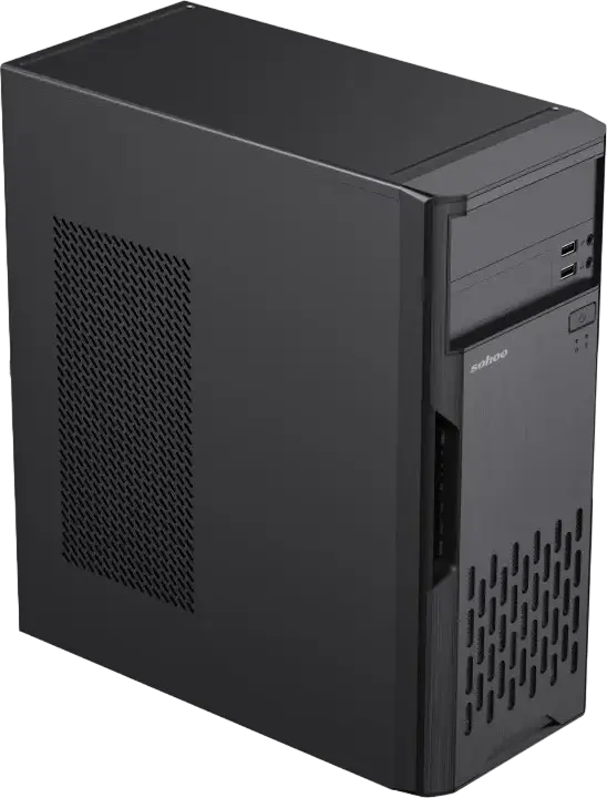 Carcasă PC Sohoo 2810BK, Midi-Tower, ATX, Negru