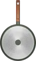 RESTO SADR Non-Stick Frying Pan with Wood-Effect Ergonomic Handle, Induction Compatible Patterned Silver Base, 28cm