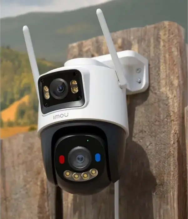 Imou Cruiser Dual 2C 4G LTE Security Camera, 6MP Dual Lens (3MP Fixed + 3MP PT), IP66 Weatherproof, Hybrid Night Vision 30m, Human & Vehicle Detection, White