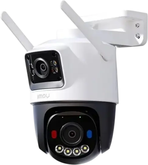 Imou Cruiser Dual 2C 4G LTE Security Camera, 6MP Dual Lens (3MP Fixed + 3MP PT), IP66 Weatherproof, Hybrid Night Vision 30m, Human & Vehicle Detection, White