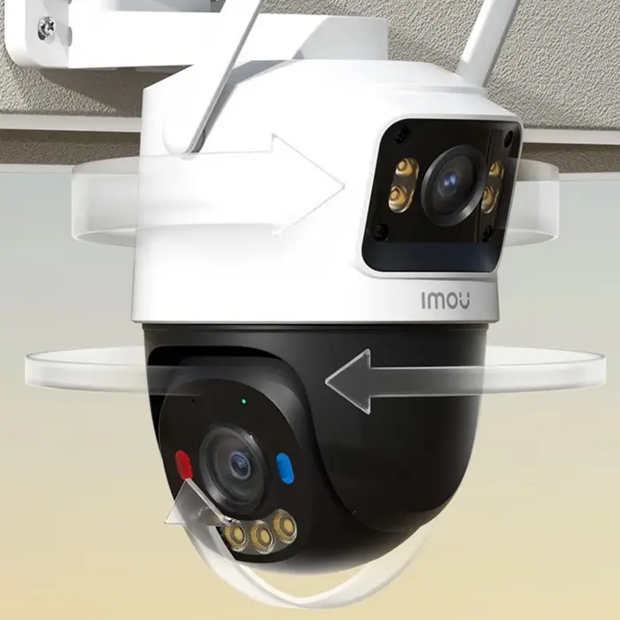 Imou Cruiser Dual 2C 4G LTE Security Camera, 6MP Dual Lens (3MP Fixed + 3MP PT), IP66 Weatherproof, Hybrid Night Vision 30m, Human & Vehicle Detection, White