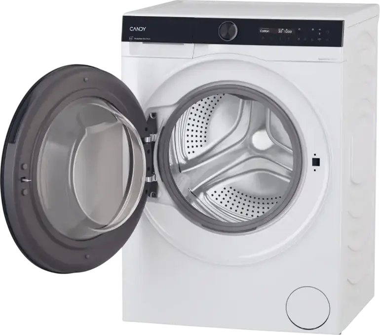 Candy BS 410B10-S ProWash 700 Front-Loading Washing Machine, 10kg, 1400 RPM, Inverter Motor, Class A, hOn Wi-Fi, Steam, White/Black, 60x68x85 cm
