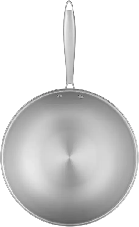 Resto Crater Wok 95004, 28 cm Tri-ply Stainless Steel Pan, Hammered Exterior, Induction Compatible Cookware, Ergonomic Handle, PTFE Free