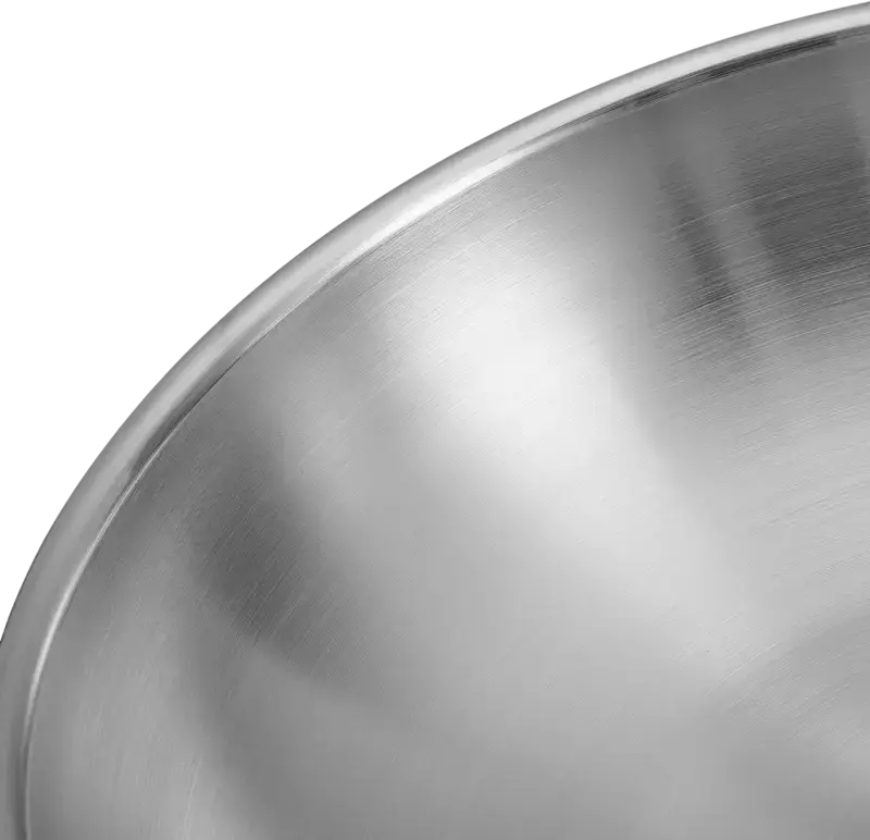 Resto Crater Wok 95004, 28 cm Tri-ply Stainless Steel Pan, Hammered Exterior, Induction Compatible Cookware, Ergonomic Handle, PTFE Free