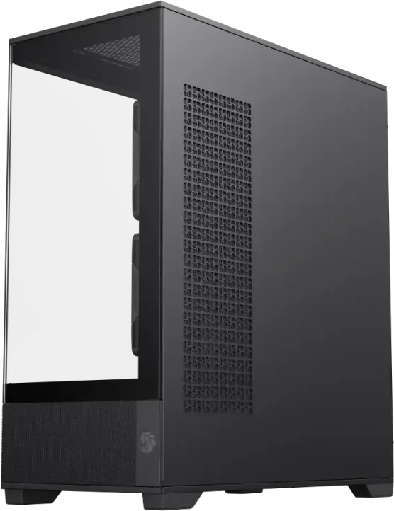 Игровой корпус Gamemax VISTA 2 AB Midi-Tower, закаленное стекло спереди и сбоку, поддержка E-ATX, ARGB вентиляторы, USB-C, PWM хаб, Цвет: Черный
