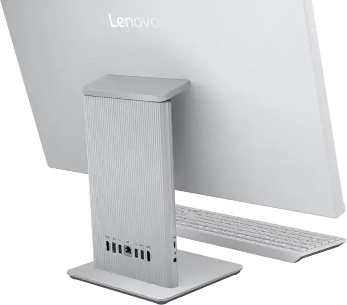 PC All-in-One Lenovo IdeaCentre AIO 27IRH9, Intel Core 9 270H, 32GB RAM DDR5, SSD 1TB, Ecran 27" WQHD IPS, Cloud Grey, Aluminiu și Plastic, Fără SO