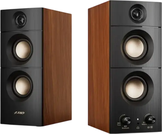 Sistem audio 2.0 CH F&D R330BT, Negru | Maro