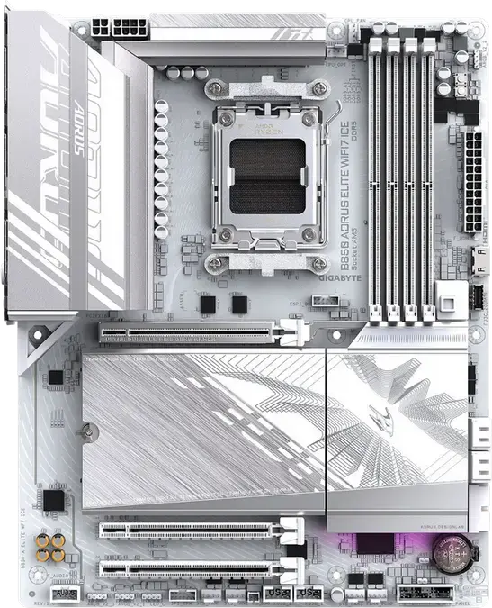 Placă de bază Gigabyte B850 A ELITE WF7 ICE, AM5, AMD B850, ATX