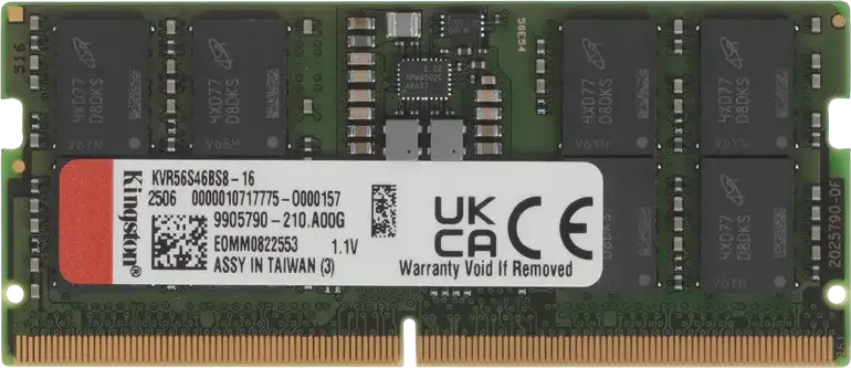 Memorie RAM Kingston ValueRAM, DDR4 SDRAM, 5600 MHz, 16GB, KVR56S46BS8-16