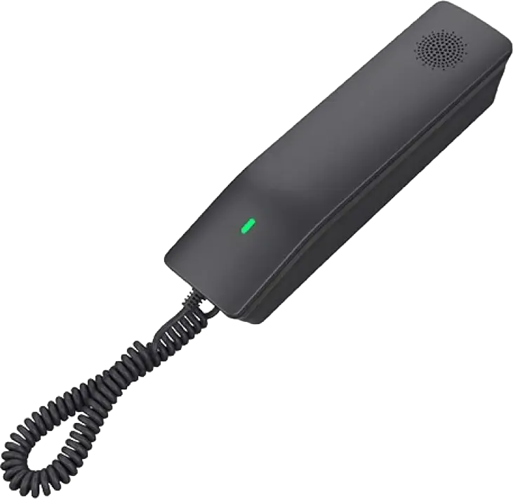 Telefon IP Compact pentru Hotel Grandstream GHP611, 2 Conturi SIP, PoE, Difuzor HD, 3 Taste Programabile și 10 de Rapid Dial, Montare pe Perete, Negru